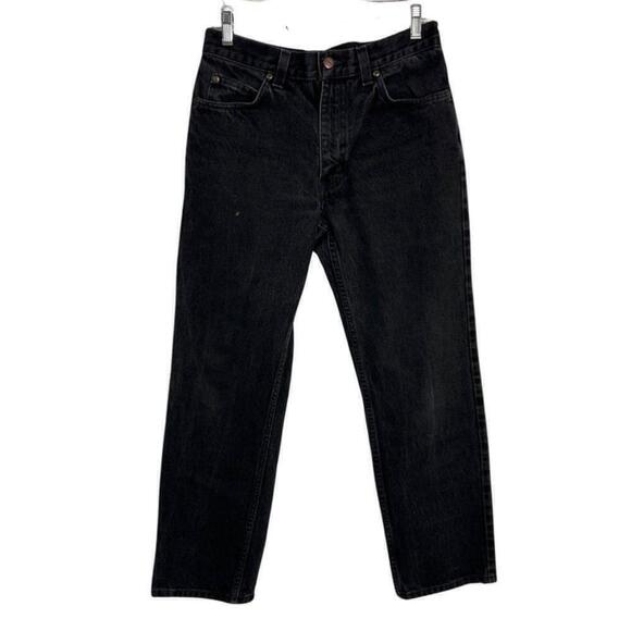 Vintage Rustler 90s Washed Black High Rise Straight Leg Jeans - Picture 1 of 8